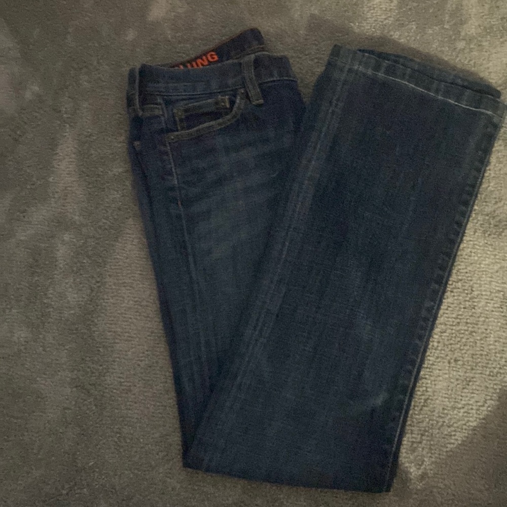 J. Crew. low rise denim, dark wash. size 26.